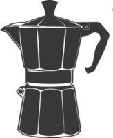 ai generato silhouette caffè creatore nero colore solo vettore