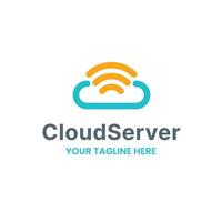 nube Wi-Fi segnale server vettore illustrazione logo