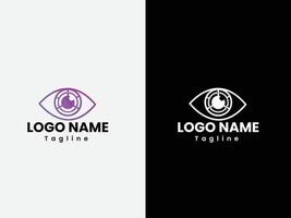 tecnologia occhio cura logo design vettore