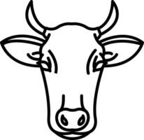 mucca viso schema vettore illustrazione