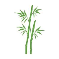 bambù le foglie icona al di sopra di bianca sfondo, silhouette stile, vettore illustrazione