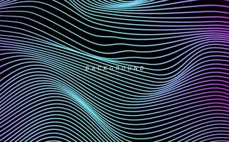 astratto ondulato neon blu onda sonora futuristico sfondo design vettore