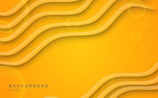 arancia minimalista ondulato forma linea brillante astratto vettore sfondo design
