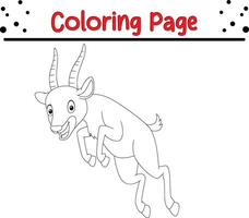 carino animale colorazione pagina per bambini. contento animale colorazione libro vettore