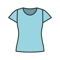 icona del colore della t-shirt da donna. illustrazione vettoriale isolato