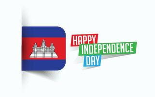 contento indipendenza giorno di Cambogia vettore illustrazione, nazionale giorno manifesto, saluto modello disegno, eps fonte file