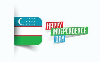 contento indipendenza giorno di Uzbekistan vettore illustrazione, nazionale giorno manifesto, saluto modello disegno, eps fonte file