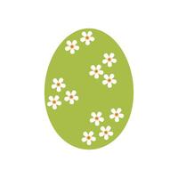 Pasqua uovo con fiori per Pasqua giorno. colorato vettore illustrazione su isolato sfondo