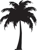 vettore illustrazione di Noce di cocco palma albero silhouette Immagine