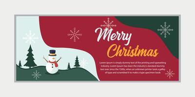 allegro Natale bandiera impostato e contento nuovo anno striscione, sociale media copertina e ragnatela striscione, allegro Natale design per saluto carta, vettore