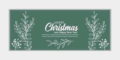 allegro Natale bandiera impostato e contento nuovo anno striscione, sociale media copertina e ragnatela striscione, allegro Natale design per saluto carta, vettore