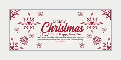 allegro Natale bandiera impostato e contento nuovo anno striscione, sociale media copertina e ragnatela striscione, allegro Natale design per saluto carta, vettore