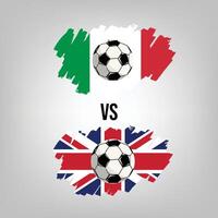 unito regno vs Italia calcio incontro. piatto vettore calcio gioco design illustrazione concetto.