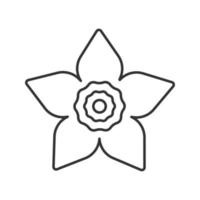 narciso, icona lineare della testa di giunchiglia. pianta fiorita linea sottile illustration.garden fiore di primavera simbolo di contorno. disegno vettoriale isolato contorno