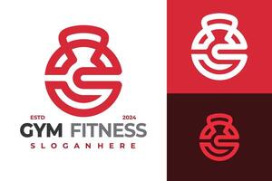 lettera g Palestra fitness logo design vettore simbolo icona illustrazione