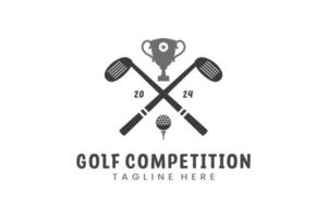 moderno piatto design unico golf palla campionato logo modello e minimalista golf logo concetto vettore