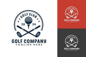 moderno piatto design unico golf palla club grafico logo modello e minimalista golf logo concetto vettore