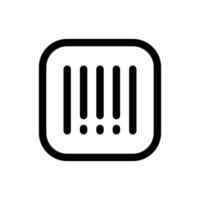 semplice codice a barre linea icona isolato su un' bianca sfondo vettore