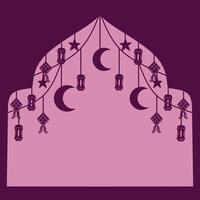 moschea silhouette impostato vettore Ramadhan kareem