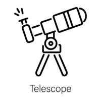 concetti di telescopio alla moda vettore