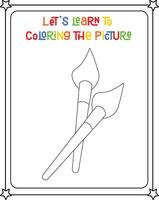 disegno vettore colorazione libro illustrazione pittura spazzola