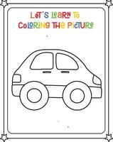 disegno vettore colorazione libro illustrazione auto