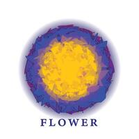 il fiore logo è mostrato nel un' blu e viola colore vettore