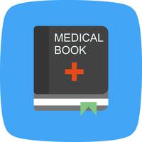 Icona del libro medico di vettore