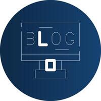 blogging creativo icona design vettore