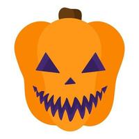 zucca arancione fantasma jack-o-lantern di halloween. vettore