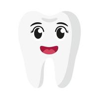 vettore cartoni animati simpatici personaggi di sorriso del dente.