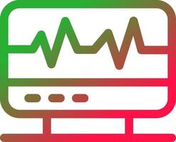 elettrocardiogramma creativo icona design vettore