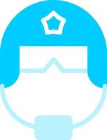 polizia casco creativo icona design vettore