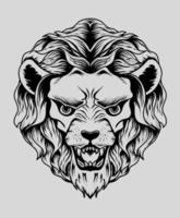 illustrazione vettoriale testa di leone buono per t-shirt