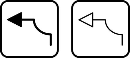 freccia puntamento sinistra vettore icona
