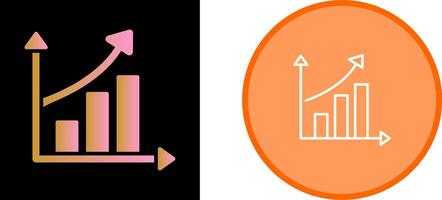 crescente statistica vettore icona