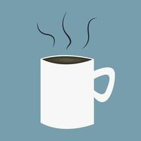 illustrazione tazza di caffè o tè cioccolata calda latte vettore