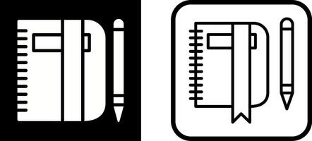 matita e libro vettore icona