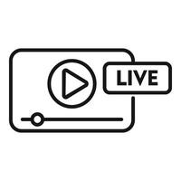 vivere video Podcast icona schema vettore. streaming piattaforma vettore