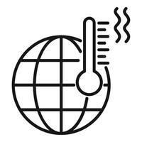 globale riscaldamento temperatura icona schema vettore. natura disastri vettore