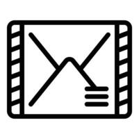 corrispondenza consegna icona schema vettore. cassetta delle lettere Busta vettore