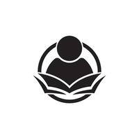 lettura libro logo icona, vettore illustrazione design