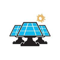 solare energia pannello icona logo vettore illustrazione design