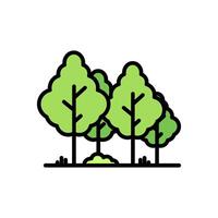 foresta cartone animato icona, isolato sfondo vettore