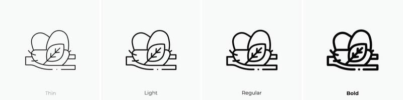 nido icona. sottile, luce, regolare e grassetto stile design isolato su bianca sfondo vettore