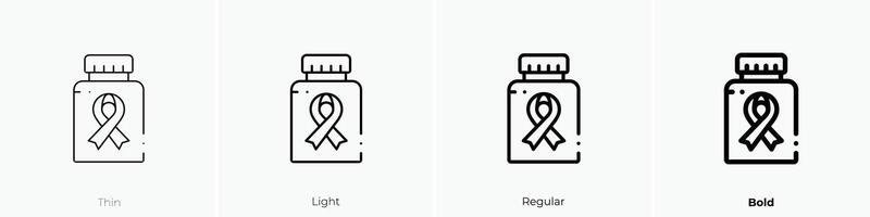 medicina icona. sottile, luce, regolare e grassetto stile design isolato su bianca sfondo vettore