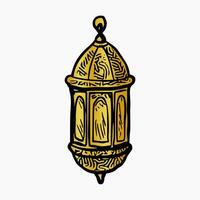 Ramadan d'oro lanterna. vettore illustrazione