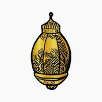 Ramadan d'oro lanterna. vettore illustrazione