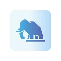 icona del gradiente mammut vettore