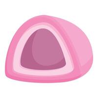 rosa colore mochi icona cartone animato vettore. dolce pasto vettore